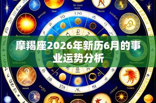 摩羯座2026年新历6月的事业运势分析