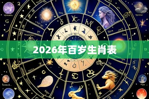 2026年百岁生肖表