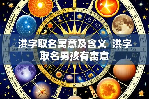 洪字取名寓意及含义 洪字取名男孩有寓意