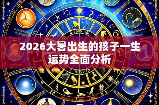 2026大暑出生的孩子一生运势全面分析