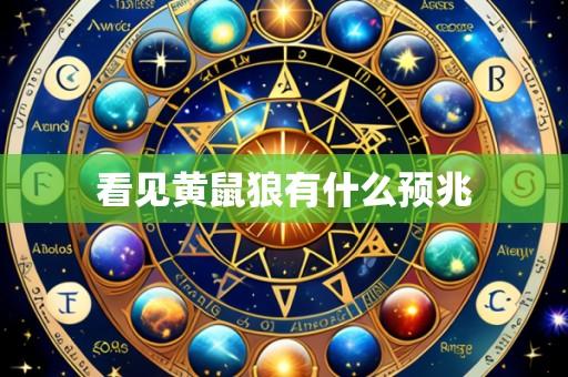 看见黄鼠狼有什么预兆