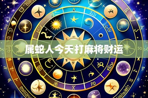 属蛇人今天打麻将财运