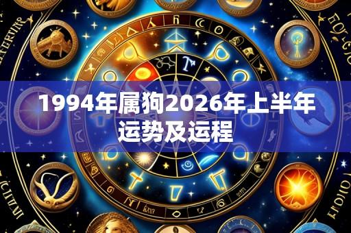 1994年属狗2026年上半年运势及运程