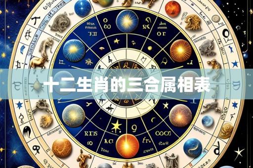 十二生肖的三合属相表