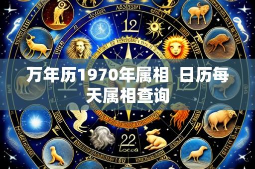 万年历1970年属相  日历每天属相查询