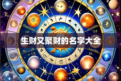生财又聚财的名字大全