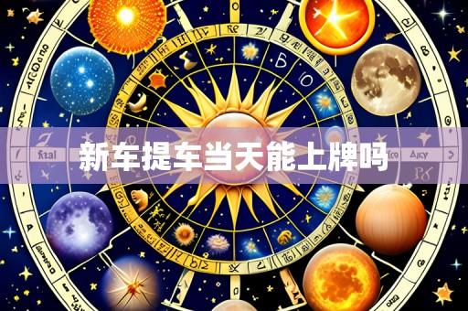 新车提车当天能上牌吗