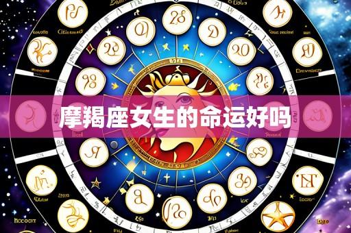 摩羯座女生的命运好吗