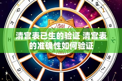 清宫表已生的验证 清宫表的准确性如何验证