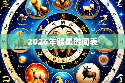 2026年躲星时间表