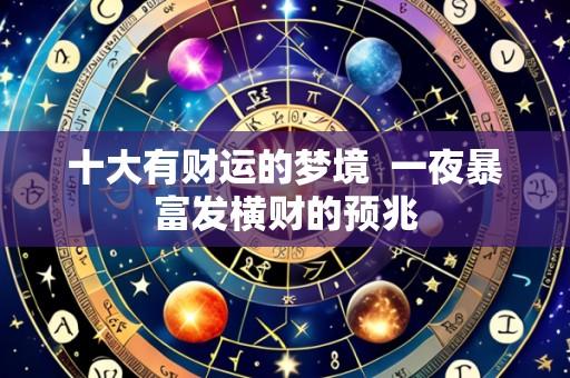 十大有财运的梦境  一夜暴富发横财的预兆