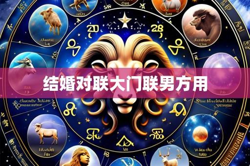 结婚对联大门联男方用