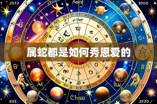 属蛇都是如何秀恩爱的
