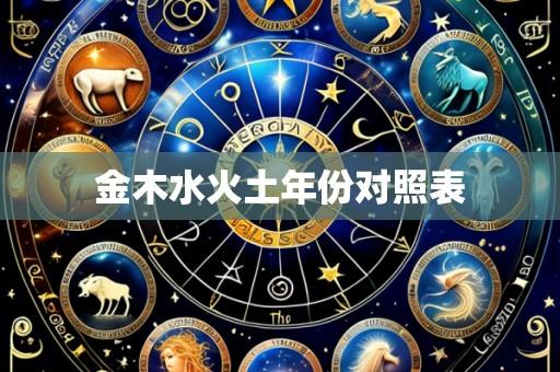 金木水火土年份对照表