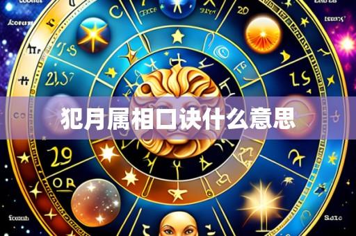 犯月属相口诀什么意思