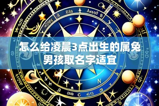 怎么给凌晨3点出生的属兔男孩取名字适宜
