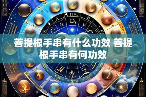 菩提根手串有什么功效 菩提根手串有何功效
