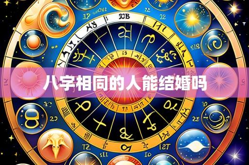 八字相同的人能结婚吗