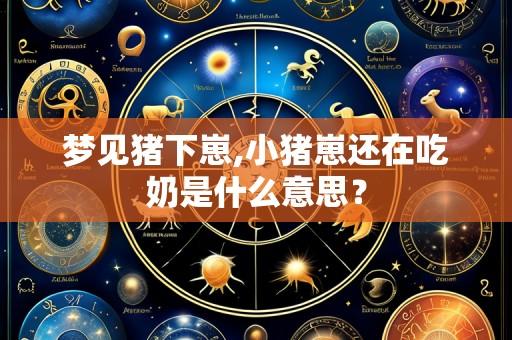 梦见猪下崽,小猪崽还在吃奶是什么意思?