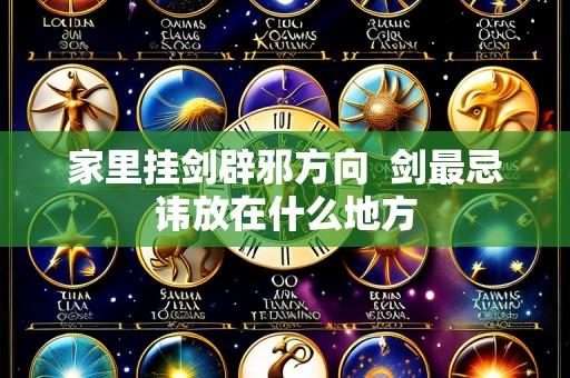 家里挂剑辟邪方向  剑最忌讳放在什么地方