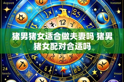 猪男猪女适合做夫妻吗 猪男猪女配对合适吗