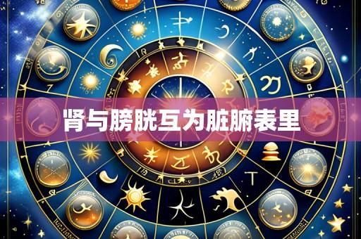 肾与膀胱互为脏腑表里
