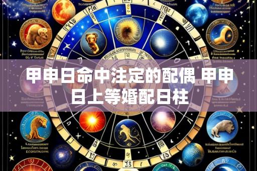 甲申日命中注定的配偶 甲申日上等婚配日柱