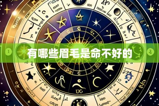 有哪些眉毛是命不好的