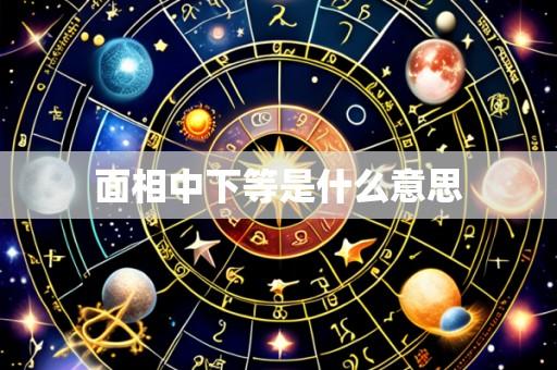 面相中下等是什么意思