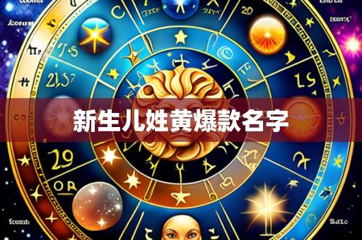 新生儿姓黄爆款名字