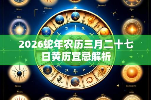 2026蛇年农历三月二十七日黄历宜忌解析