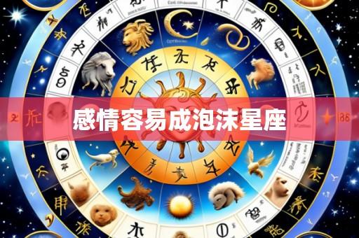 感情容易成泡沫星座
