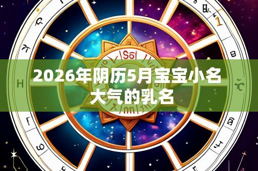 2026年阴历5月宝宝小名 大气的乳名