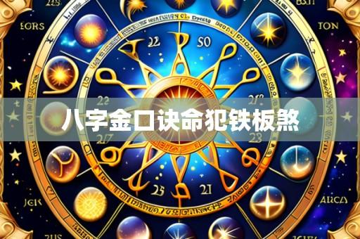 八字金口诀命犯铁板煞