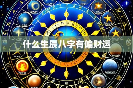 什么生辰八字有偏财运