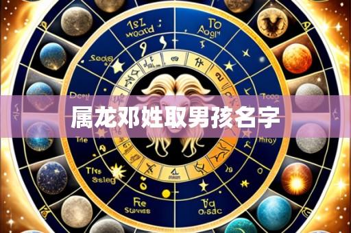 属龙邓姓取男孩名字