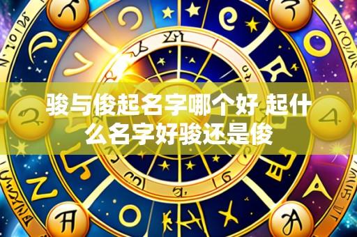 骏与俊起名字哪个好 起什么名字好骏还是俊