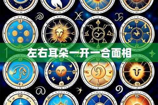 左右耳朵一开一合面相
