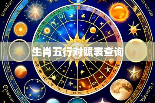生肖五行对照表查询