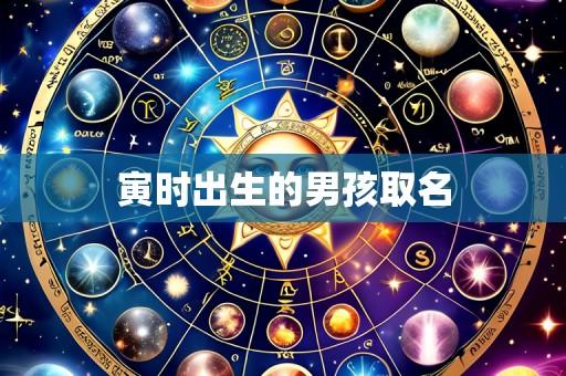 寅时出生的男孩取名