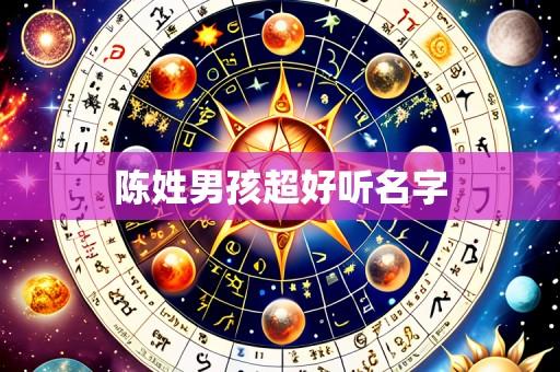 陈姓男孩超好听名字