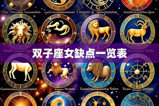 双子座女缺点一览表