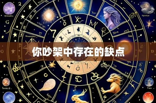 你吵架中存在的缺点