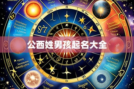 公西姓男孩起名大全