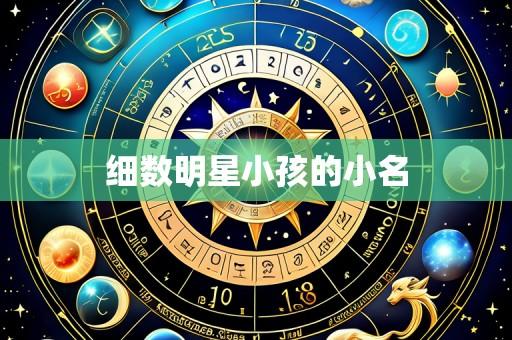 细数明星小孩的小名