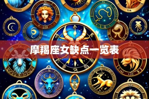摩羯座女缺点一览表