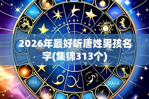 2026年最好听唐姓男孩名字(集锦313个)