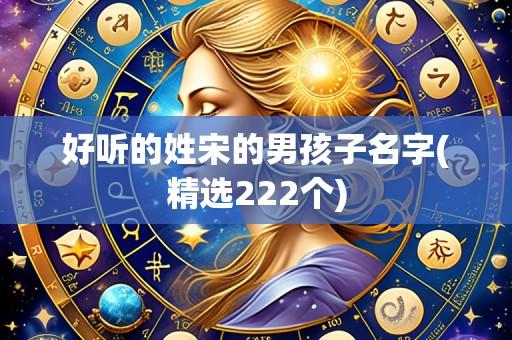 好听的姓宋的男孩子名字(精选222个)