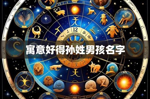 寓意好得孙姓男孩名字