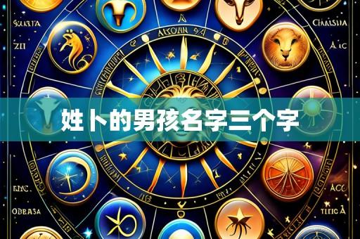 姓卜的男孩名字三个字